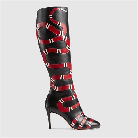 gucci over the knee boots brown|Gucci boots snake bottom.